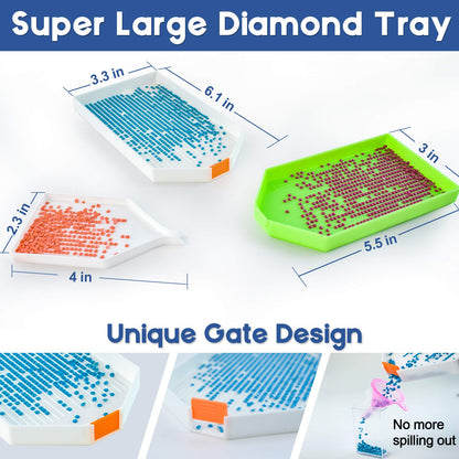 Suptikes 110pcs Diamond Painting Tools and Accessories with 44 Slots Diamond Painting Storage Containers for Adults or Kids, Apply to 5D Diamond Painting