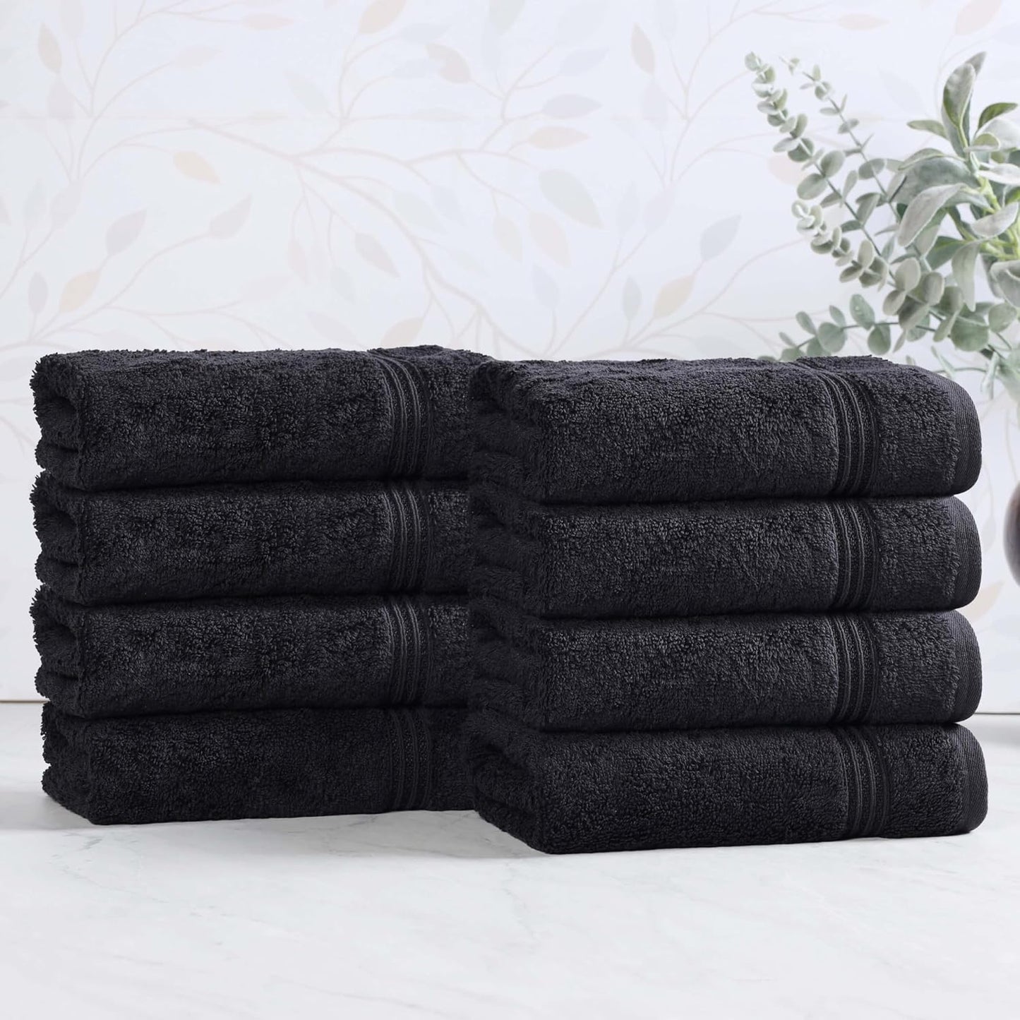8-Piece Set, Superior Egyptian Cotton Hand Towel Towel Basics For Quick Dry, Absorbent Small Towels, Facial, Spa