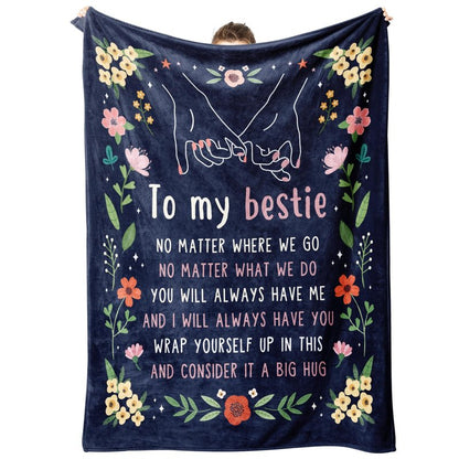 GiltGlimmer Friendship Gifts for Women, Best Friend Birthday Gifts for Women, Best Friend Blanket Gift, to My Bestie Throw Blanket for Christmas 80" x 60"