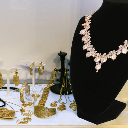 Black Velvet Jewelry Necklace Bust Display Stand - 9 Inch Organizer for Retail Store and Home Use