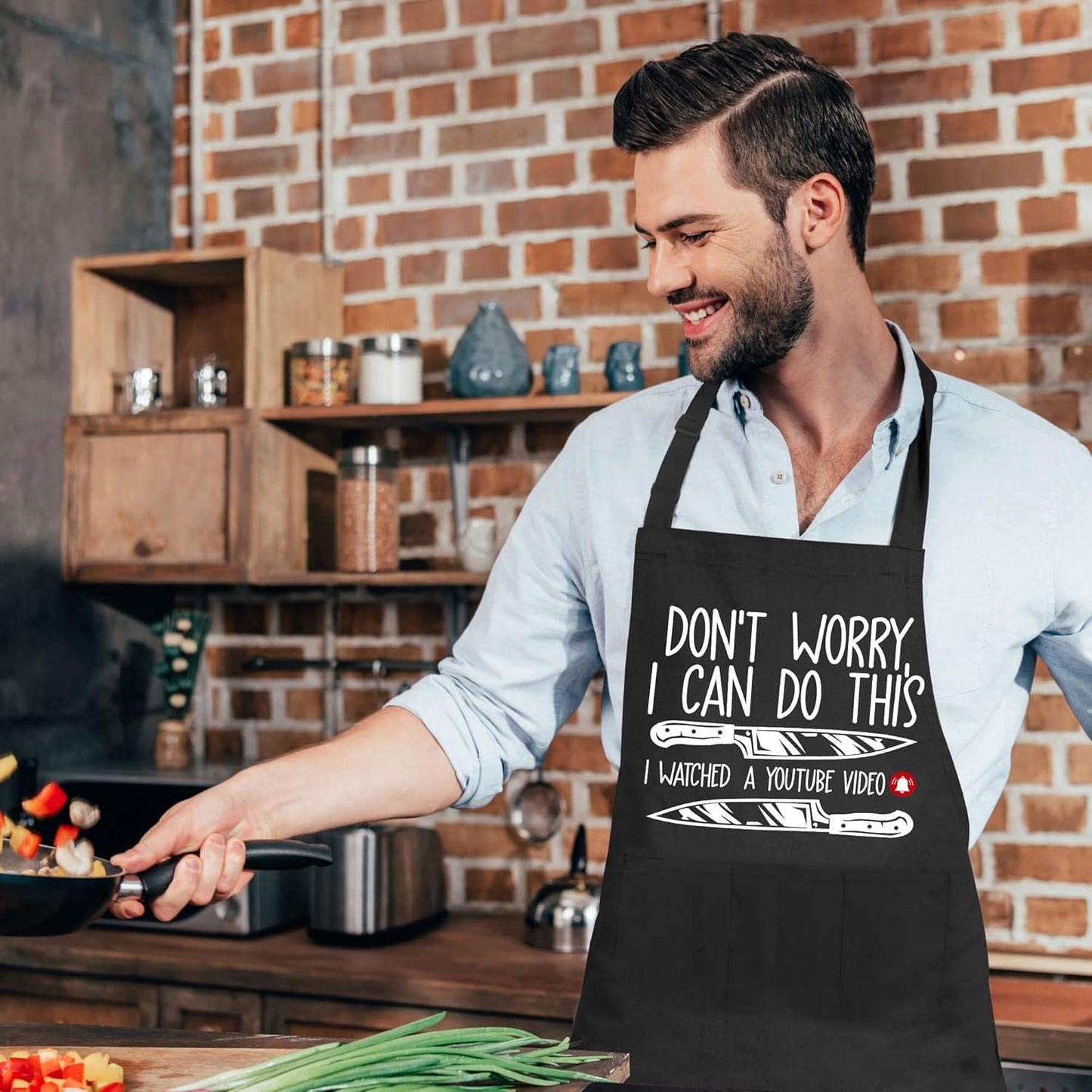 Funny Grill-Apron for Men, Father's Day, Christmas, Birthday Gifts for Dad from Daughter, Son, Wife