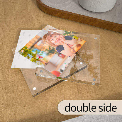 Sezanrpt Clear Booth Photo Frame 5x5, Perspex Square Picture Frame, Acrylic Photo Frame for 5x5, 4x4, 3x3 Picture Display