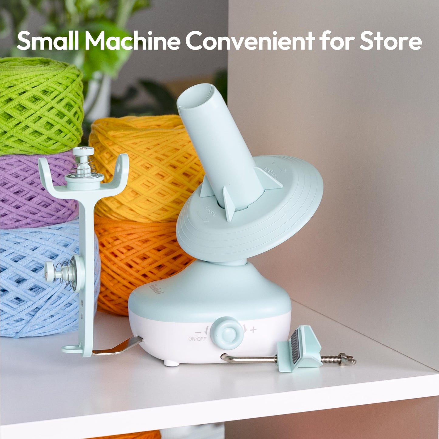 Etcokei Electric Yarn Winder M1 & 9pcs Ball Tube, Compact Cake Winder for Neat Storage & Tangle-Free Knitting/Crocheting, Yarn Winding Tube Yarn Storage Organiazer