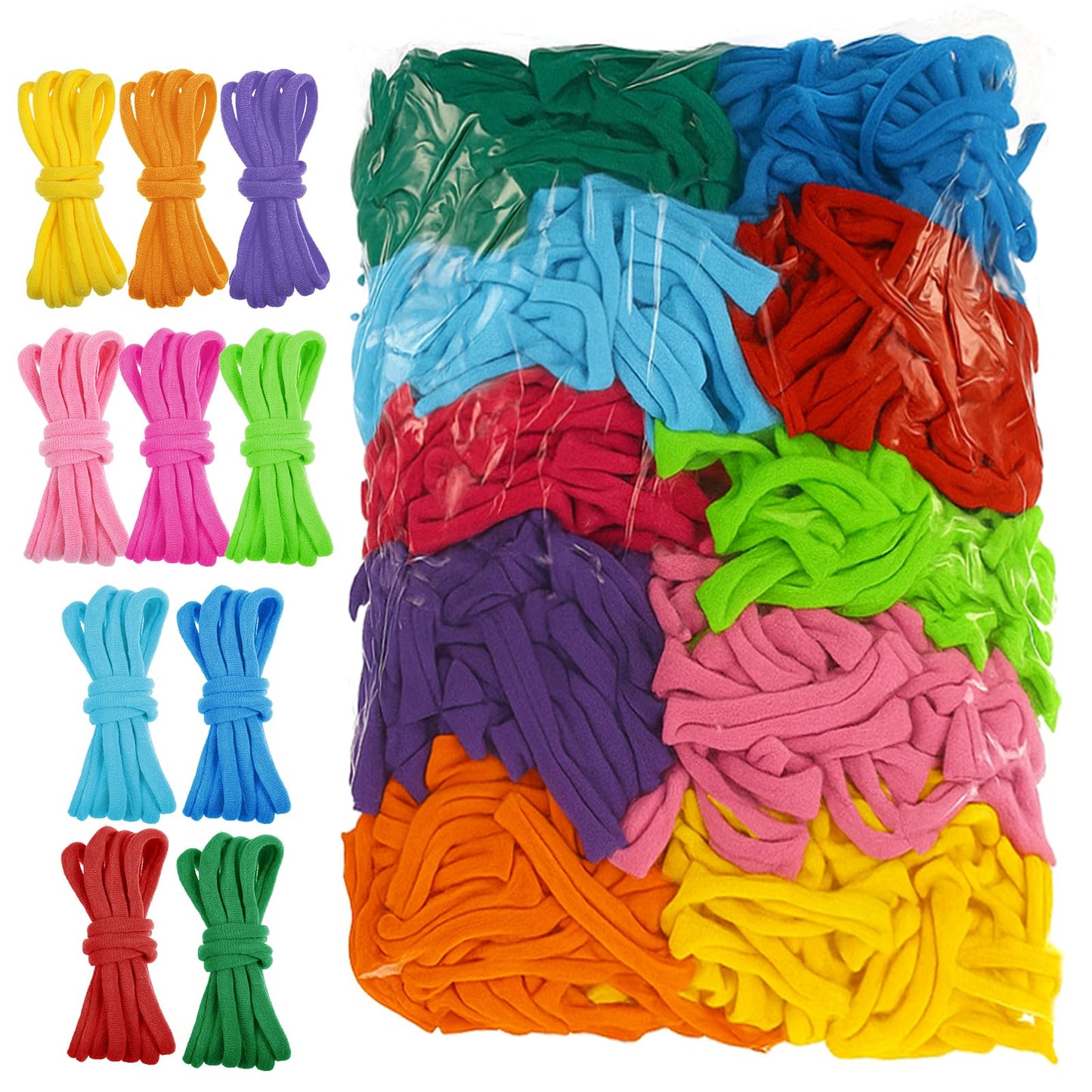 800 Pcs Refill Loops for 7 Inch Weaving Loom, Potholder Loom Bands Elastic Flexible 10 Color Weaving Rainbow Loops Refill Nylon for Potholder Making DIY Knitting Crafts Projects