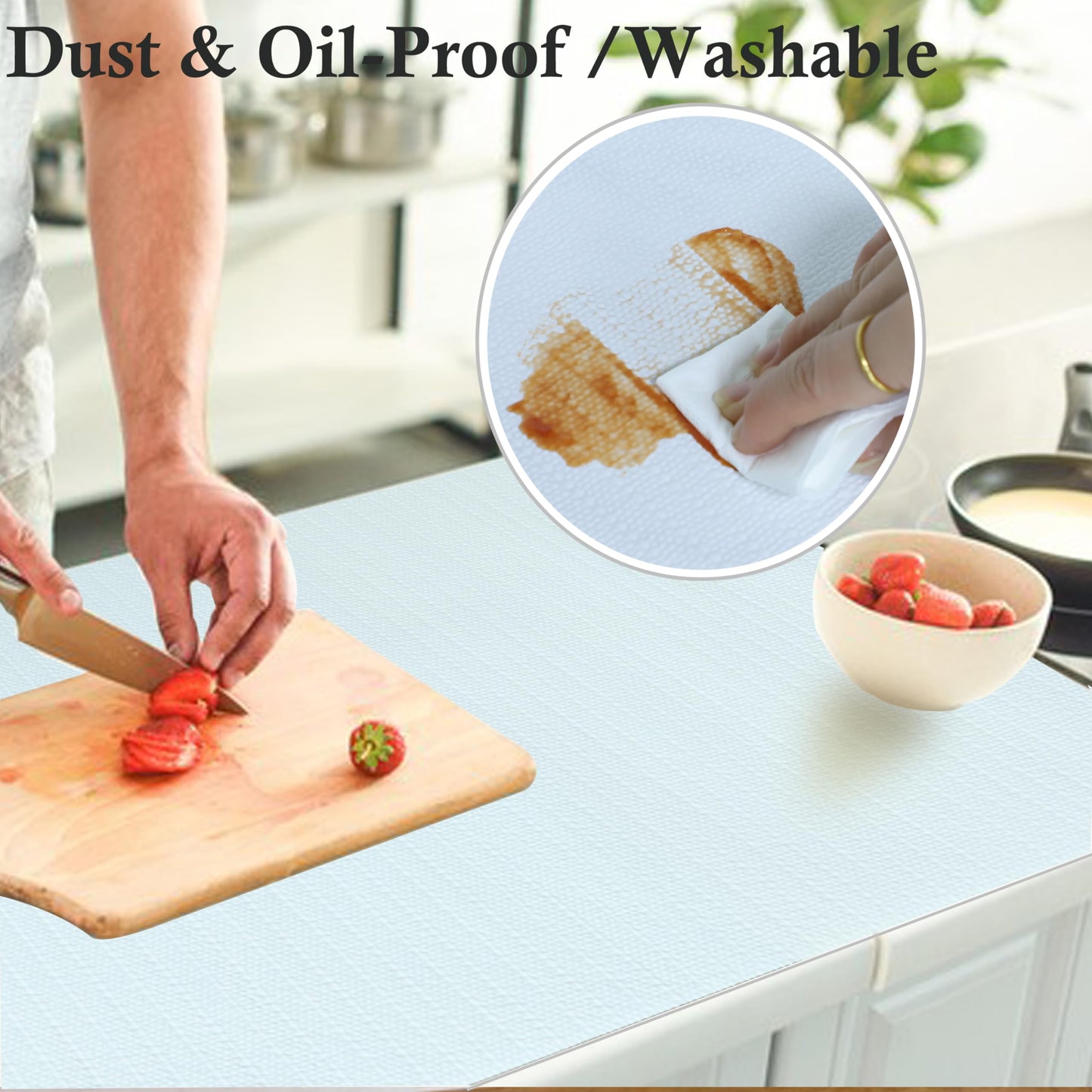 Shelf Liners for Kitchen Cabinets 15 Inch Wide X 20 Ft Non Adhesive Cabinet Drawer Liner Non Slip Water Oil-Proof Pantry Shelves Liner for Strong Grip Closet Cupboard Refrigerator Mat Bathroom