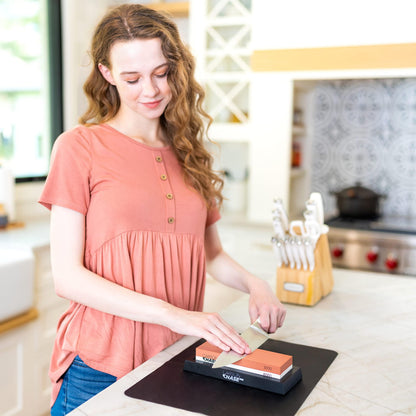 Professionally Complete Knife Sharpening Stone 15 Piece with Whetstone Bowl, Sharpener Kit for Knives, Premium 4 Side Grit Stones 400/1000 3000/8000, Honing Guide, Flattening Set, Holder, Gloves, Mat