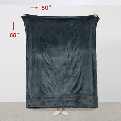 Sunbeam Electric Throw Royal Mink Sherpa Heated Blanket, 4 Heat Settings, 4-Hour Auto Shut-Off, Fast Heating, Luxurious and Ultra Comfy, Night Fog Color, 50" x 60"