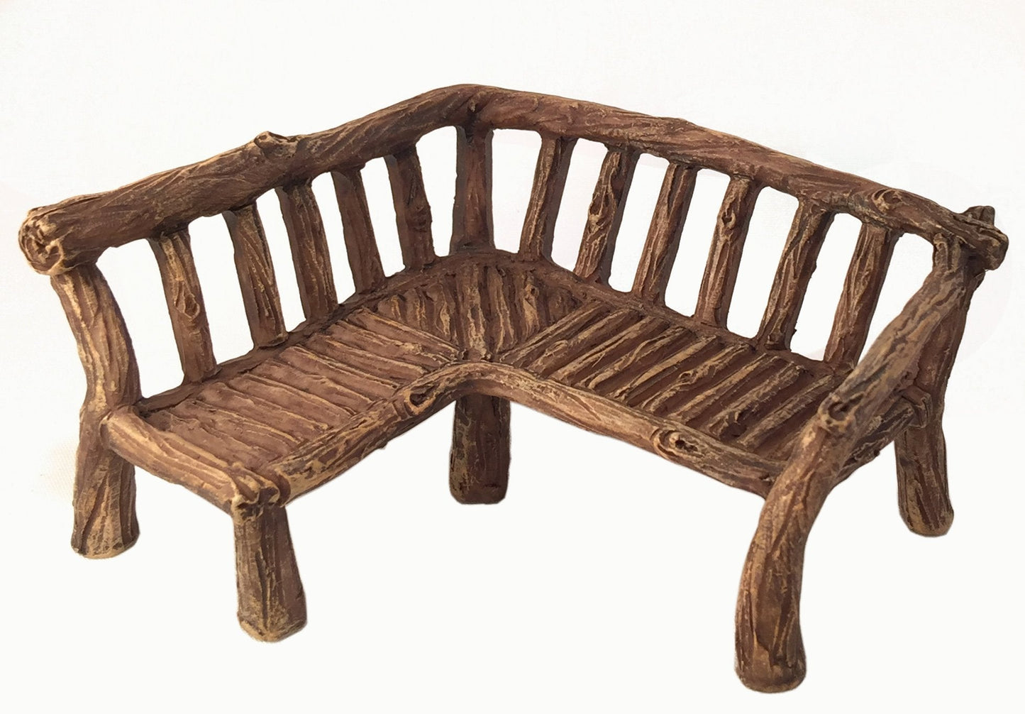 GlitZGlam Miniature Fairy Garden Furniture 3-Piece: Rustic Wood Bench, Rocking Chair and Miniature Table for The Garden Fairies