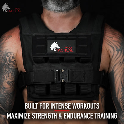 Wolf Tactical Men’s Weight Vest - Adjustable Weighted Vest for Strength Training, 25 LB Tan