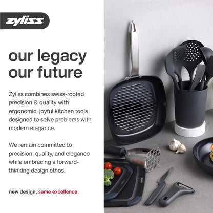 Zyliss Classic Rotary Cheese Grater - NSF Restaurant Certified Handheld Grater - Can be used for Hard Cheese, Chocolate & More - With Comfortable Handle & Easy-to-Clean Drum - White