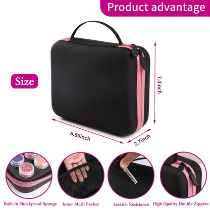 LYMUSUMI 30 Slots Diamond Art Storage Containers for Adults Portable Bead Storage Boxes for Diamond Painting Accessories and Tools（Pink）