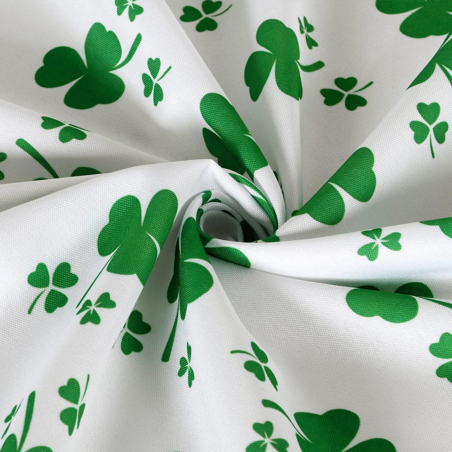 60 102 Inch, 100% 150 LUSHVIDA St.Patrick's Day Rectangle Table Cloth, x Shamrock Patterned Irish Clover Washable