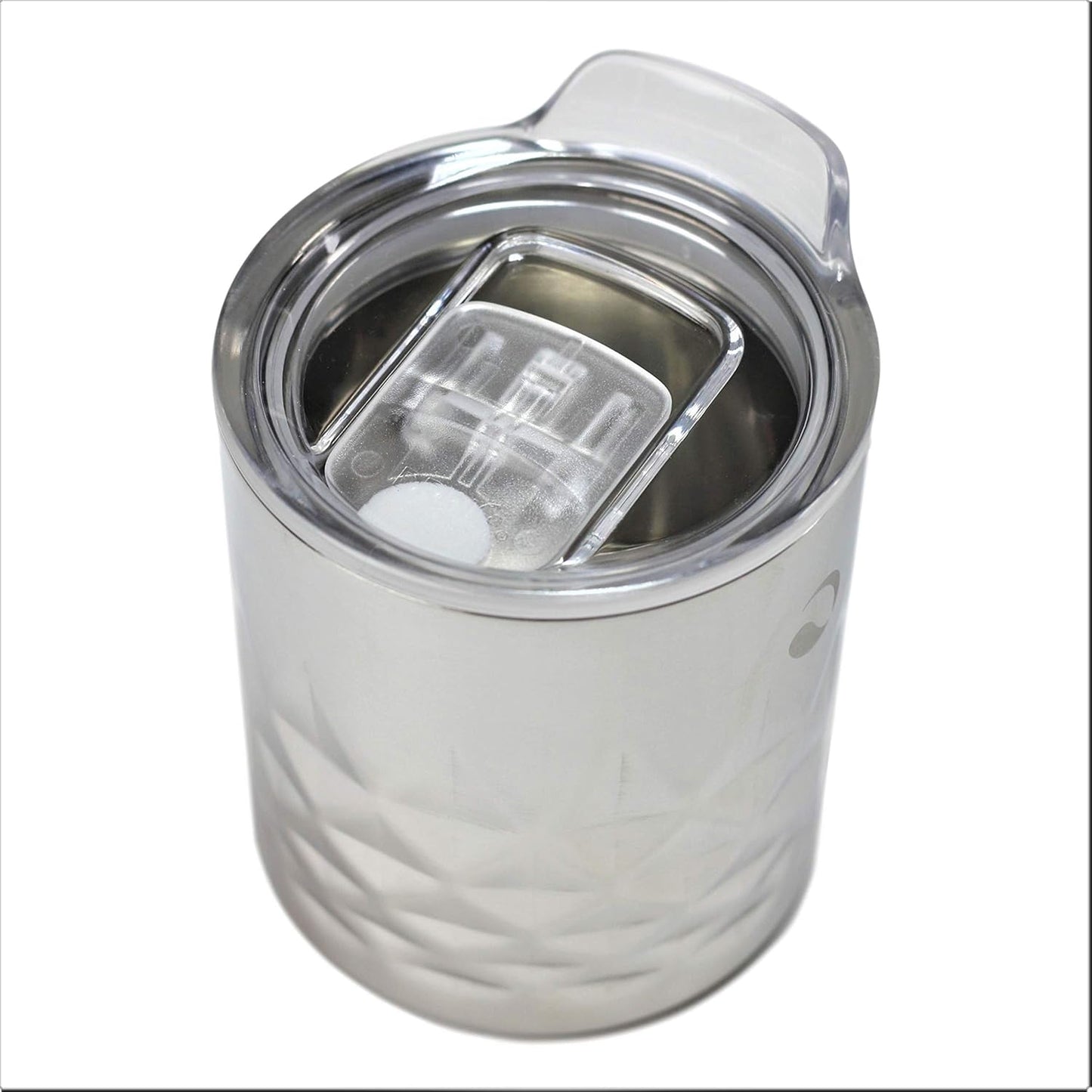 Drinco 10oz Stainless Steel Tumbler, Vacuum Insulated Whiskey Glass, GULT Diamond Design