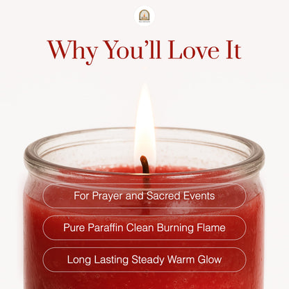 Alumenza Bulk 3 Pack White 7 Day Candles in Glass Jar – Paraffin Wax, Clean Burning Unscented | Large & Tall Devotional Prayer Pillar Candles for Home, Memorial, Spells, Long Lasting