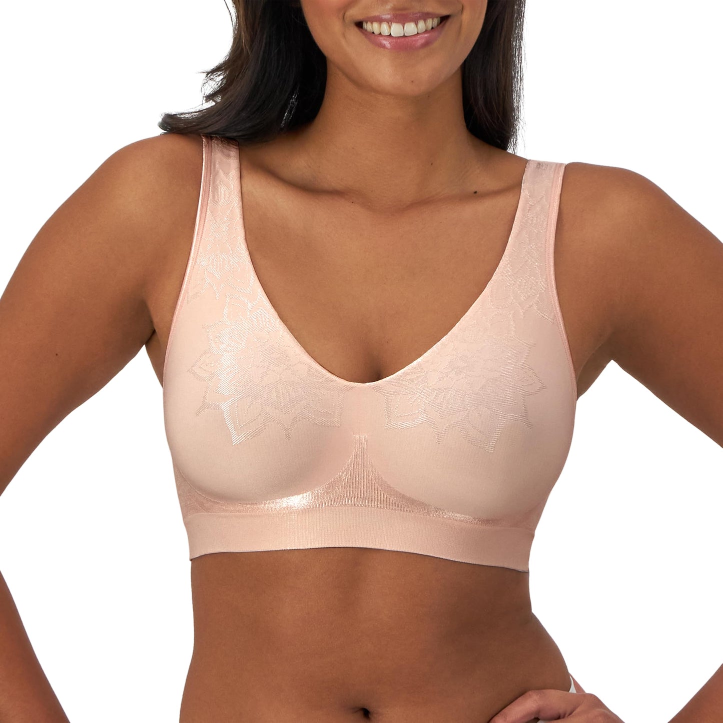 Bali Women's Wireless Bra, Comfort Revolution Seamless T-Shirt Bra, Moisture-Wicking, ComfortFlex Fit