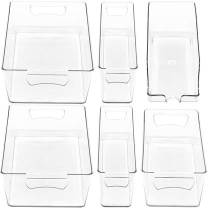 Simple Houseware Refrigerator Storage Organizer Bins, Assorted Set of 6