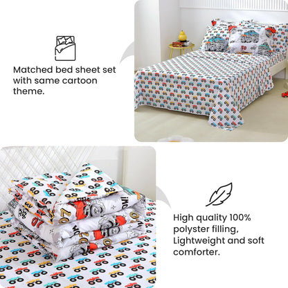 Sets 6 Set Set Mooreeke Twin Size Comforter for Boys Kids, Pieces Bed in a Bag Monster Truck Bedding Comforter Sheet