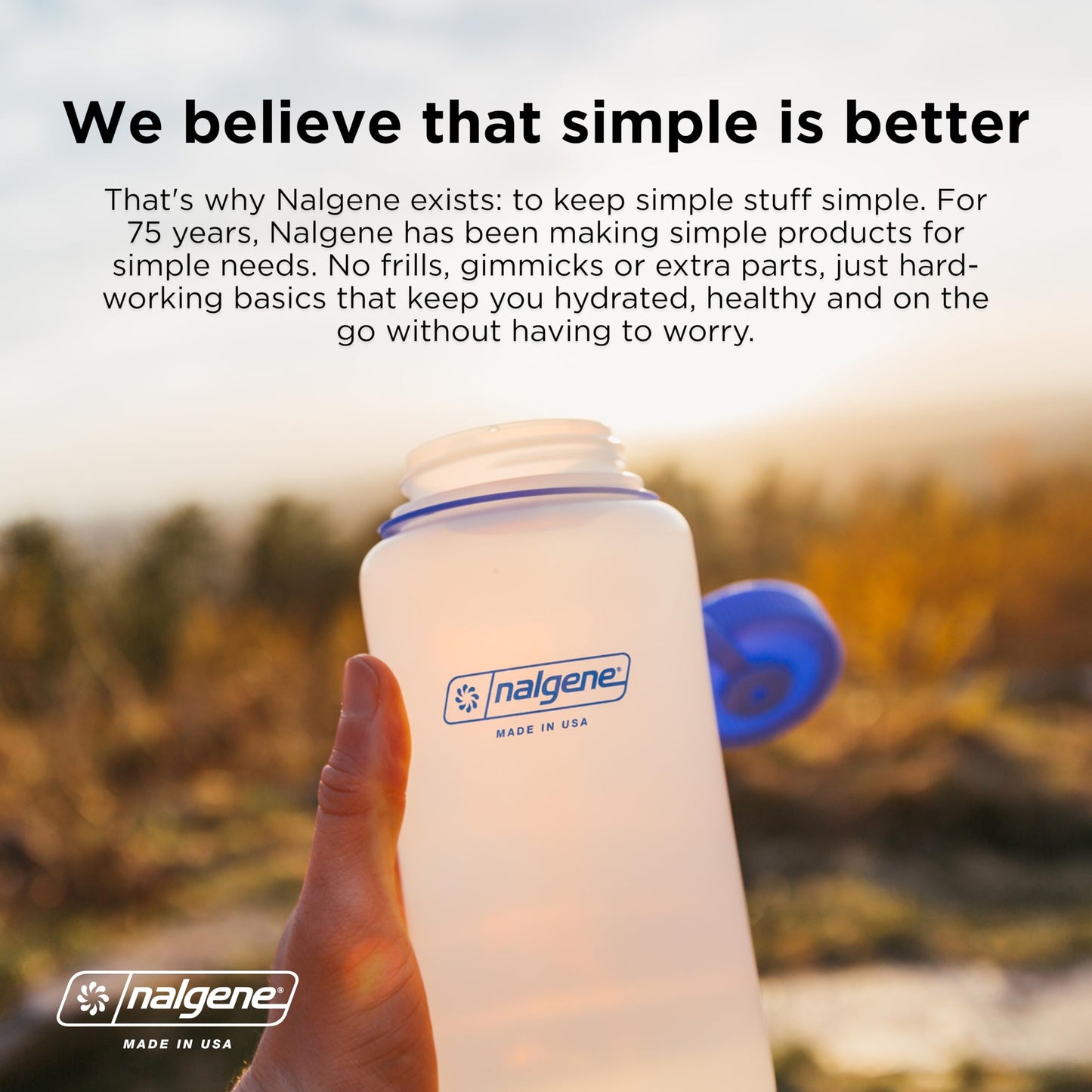 Nalgene Leak Proof Tritan BPA-Free Water Bottle - 32 oz Wide Mouth - Made in the USA for Outdoor Use & Daily Hydration (Amethyst)