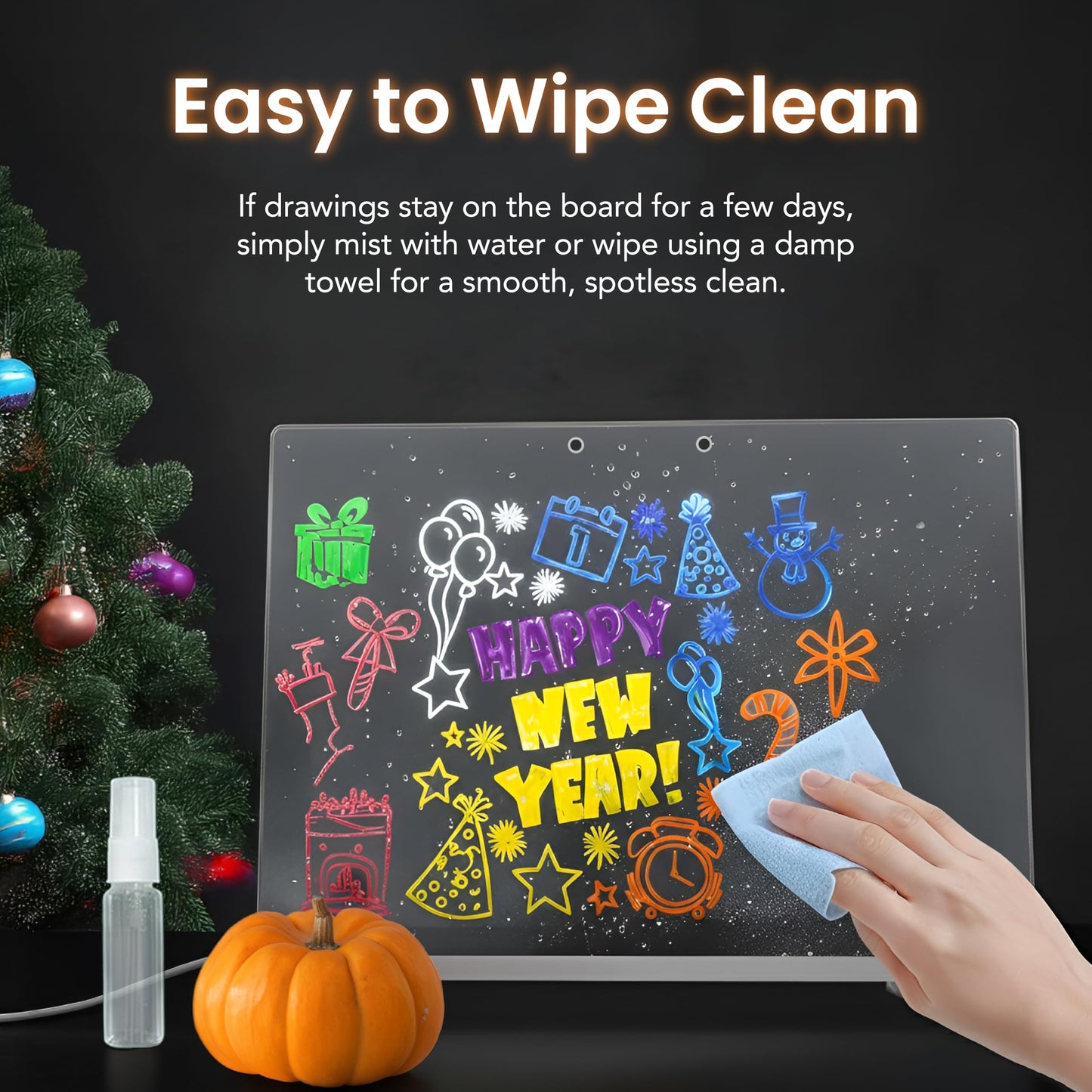Led Drawing Board,13 Light Effects, Include Adapter, Drawing Paper, Glow Doodle LED Note Board with Colors, Neon Light Up Drawing Tablet, Gifts for Kids, Easter Gifts for Girls, Birthday Gift Ideas