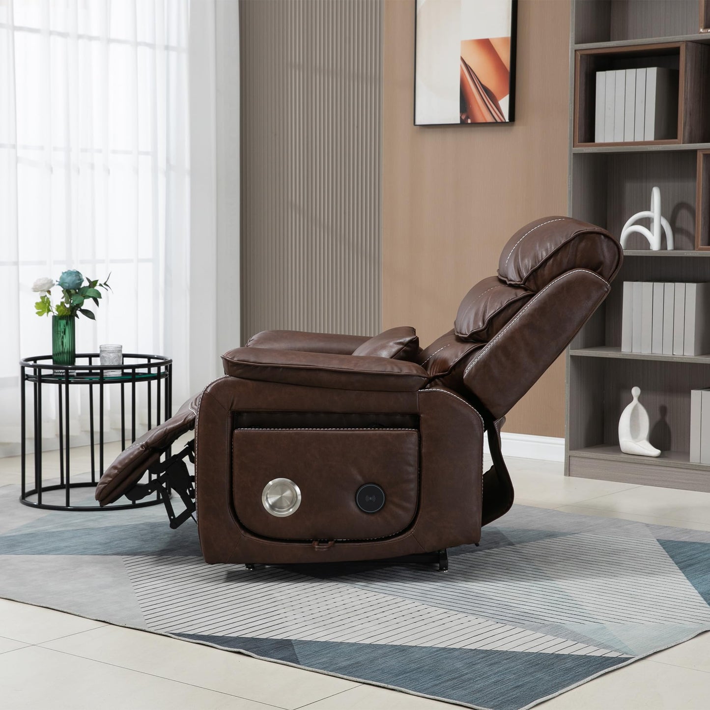 Oversized Electric Lift Chair Versatile Power Recliner Chair 180° Infinite Reclining Armchair for Adults with Massgae,Cupholder,USB-C Ports,Wireless Charging
