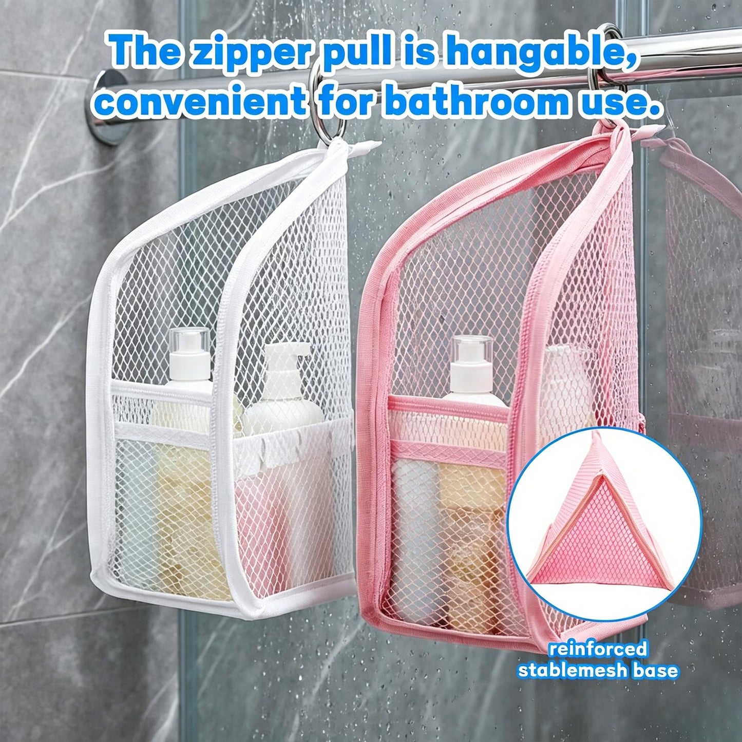 2Pcs Standing Toiletry Bag, Upright Waterproof Travel Toiletry Bag, Translucent Portable Foldable Makeup Cosmetic Bag, Leakproof Travel Organizer Pouch for Bathroom, Gym, Business Trip,Family Travel