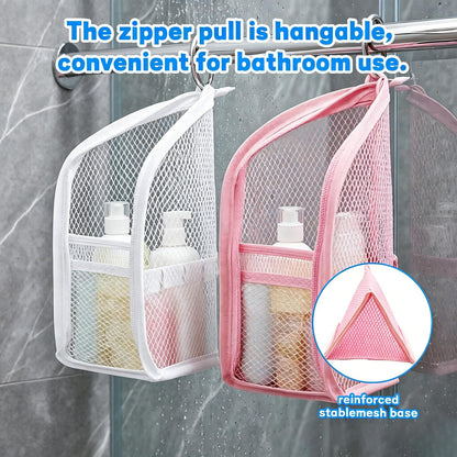 2Pcs Standing Toiletry Bag, Upright Waterproof Travel Toiletry Bag, Translucent Portable Foldable Makeup Cosmetic Bag, Leakproof Travel Organizer Pouch for Bathroom, Gym, Business Trip,Family Travel