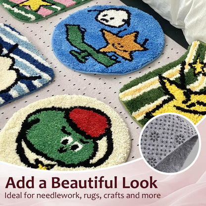 BESGEER 80" * 80" Rug-Backing-Antislip-Tufting-Cloth, 2mm Thick (More Wear-Resistant & Tear-Resistant & Durable), Perfect for Carpets Rug Tufting Gun Cushion Punch Needle Rug