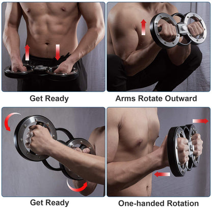 Spinning Burn Rotator Machine, Arm Workout Equipment for Men and Women, Forearm Trainer for Boxing, 12 Pounds Arm and Shoulder Strength Training for Home and Gym Workouts and Rehabilitation