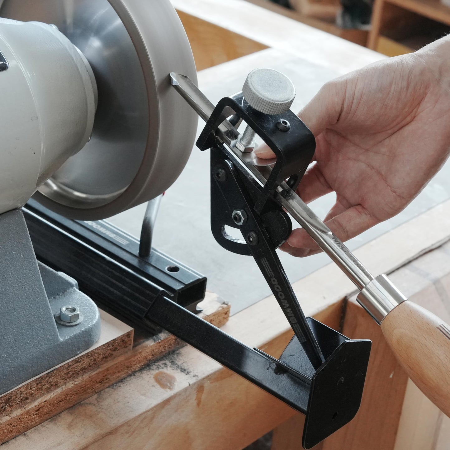 BG-GRIND4 4PCS Set Complete Grinding Jig System for Wood Chisels, Grind Sharpening System to Sharpen Lathe Turning Tools, Chisels, Skews, Bowl Spindle Gouges etc.