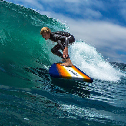 Wave Storm 8ft Surfboard // Foam Wax Free Soft Top Longboard for Adults and Kids of All Levels of Surfing,Mix,AZ22-WSSF800-B
