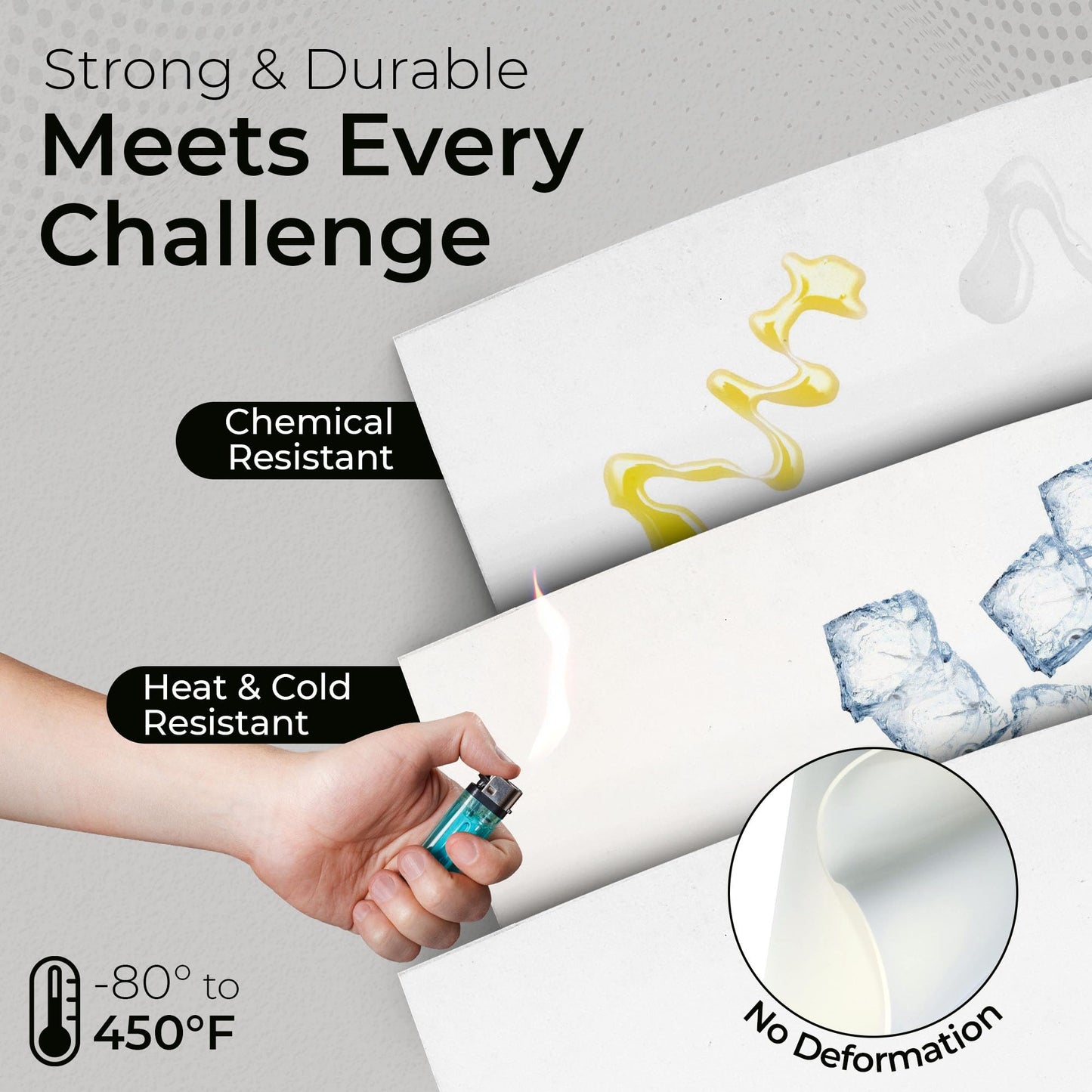 Exactly Rubber - White Silicone Sheet, 60A Durometer Silicone Mat, Food-Grade Rubber Mat with -80 to 450°F Temperature Resistance, 400% Elongation, Silicone Placemat Made in The USA, 1/16 x 9” x 24