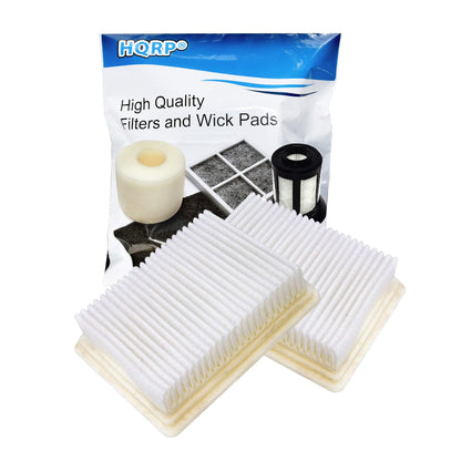 HQRP 2-pack Filters compatible with Hoover FloorMate FH40000, FH40010, FH40010B, FH40030, FH40011B, FH40020TV SpinScrub Hard Floor Upright Vacuum Cleaner, parts 40112050/59177051