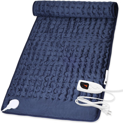 Heating Pad,Electric Heating Pads for Back,Neck,Abdomen,Moist Heating Pad for Shoulder,Knee,Arms,Legs,Dry/Moist Heat & Auto Shut Off,Birthday Gifts for Men and Women(Light Gray, 24''×12'')