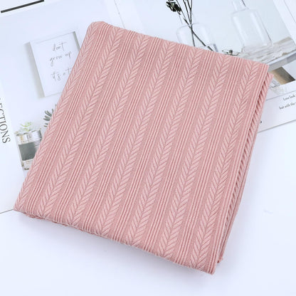Cinaci 4pcs Dusty Pink Soft Nursery Newborn Baby Receiving Swaddle Blanket with Matching Turban Hat Bow Headbands Floral Nylon Headbands for Baby Girls Newborn Infants