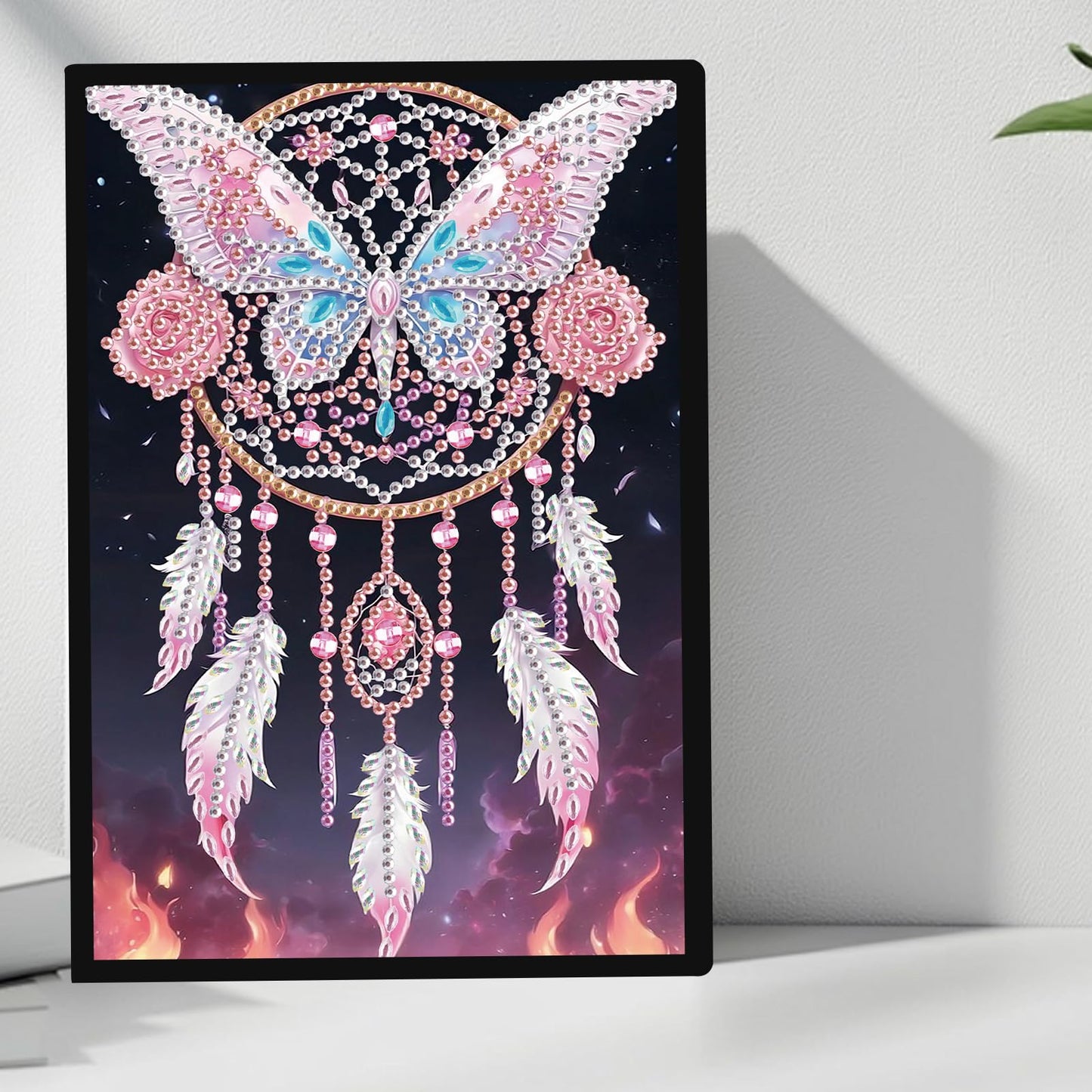 JZHYOAN Butterfly Diamond Painting Notepad, Diamond Art Notebook Kits, 8.26x5.78x0.35 Inch Journals for Writing, Memo Notepads Office, work, Travel, Study