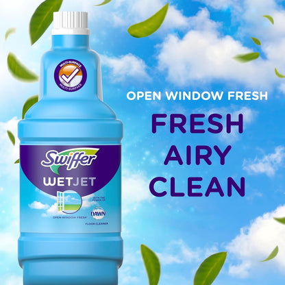 Swiffer WetJet Floor Spray Mop Cleaner Starter Kit - Includes Power Mop, 10 Pads & Solution