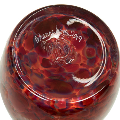 Totally Blown Glassworks Votive Candle Holder, Tea-Light, Handmade Blown Glass, Accent Vase, Centerpiece, Home Decor, Artist Dehanna Jones, Seattle, WA. (Red MM Ladybug)