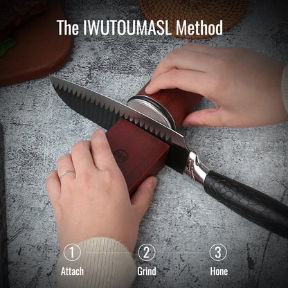 Knife Sharpener Tool,Rolling Knife Sharpener Kit with Diamond for Steel of Any Hardness, knife Sharpener with 15 & 20 Degree Magnetic Anglefor Chef's, Fruit, and All Steel Knives