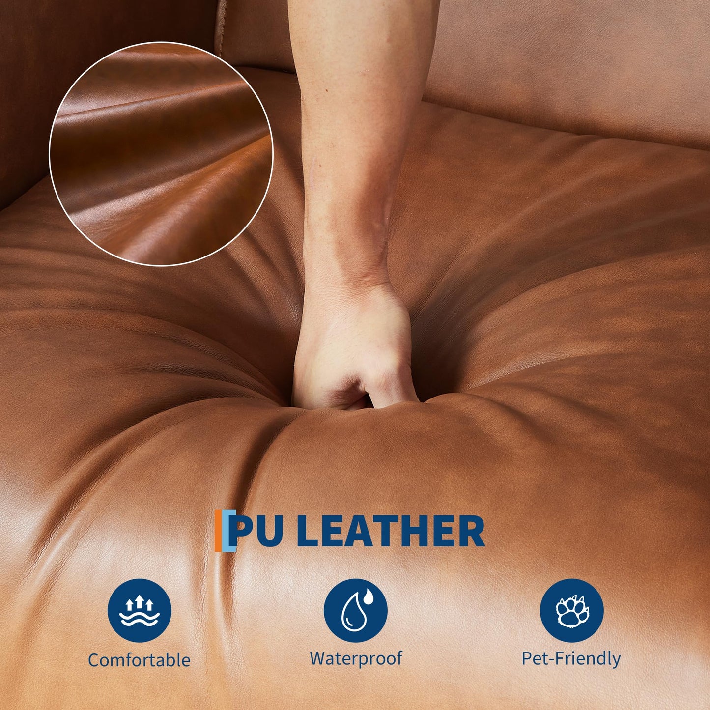 GarveeHome Power Recliner Chair, 270 °Swivel Rocking Glider with USB Charging Port, PU Leather Upholstered Fabric and Double-Layer Armrests, Nursery Chair for Living Room, Nursery (Wanult)