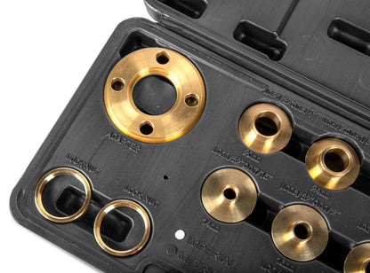 WEN Solid Brass Router Template and Guide Bushing Set, 1-3/16-Inch Base Plate, 11-Piece Kit (RT011A)