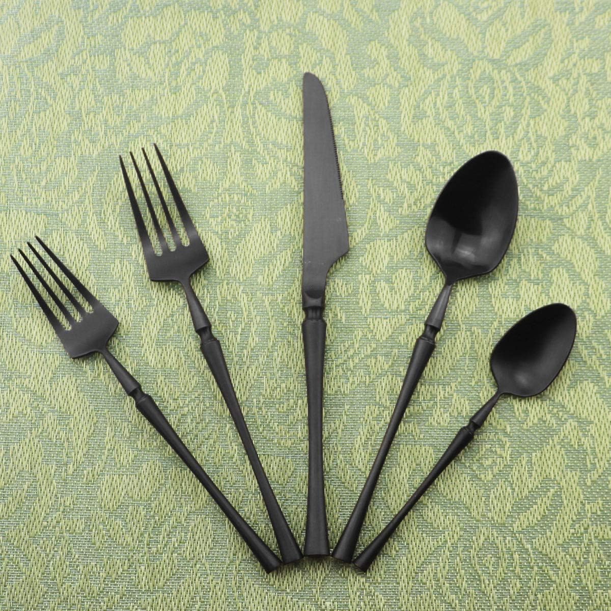 Gugrida Unique & Beautiful Flatware Set, 5 Piece Iridescent Silverware Sets, 18/10 Stainless Steel Reusable Cutlery Set