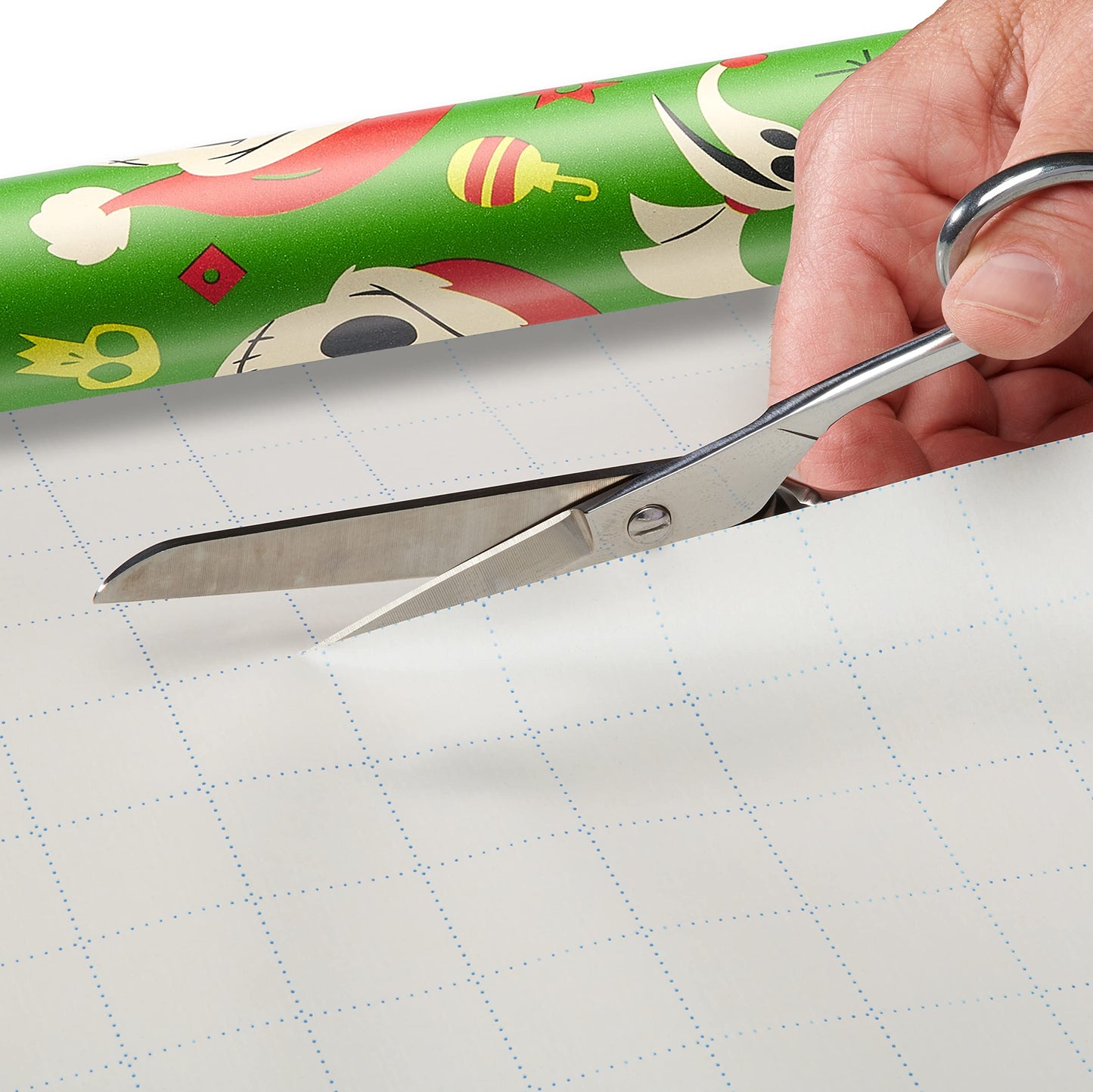 American Greetings Nightmare Before Christmas Christmas Wrapping Paper Rolls, Black and Red Holiday Gift Wrap (105 sq. ft., 3 Rolls-30 in. x 14 ft., Cut Lines) Jack Skellington, Oogie Boogie, Cosmo