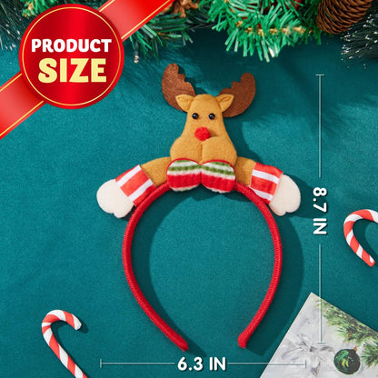 JOYIN 12 Packs Christmas Headbands with Assorted Design Christmas Headwear Holiday Headbands Accessories for Women Men Christmas Parties Xmas Holiday Party Favors Photo Booth (ONE SIZE FIT ALL)