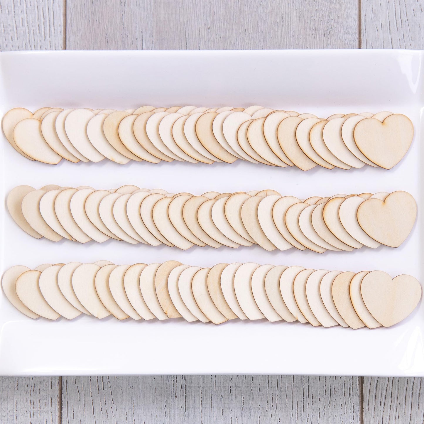Kate Aspen Wooden Hearts for Guest Book (Set of 75) Wedding Guestbook Alternative Drop Box Hearts, Unfinished Wood Shapes for Crafts