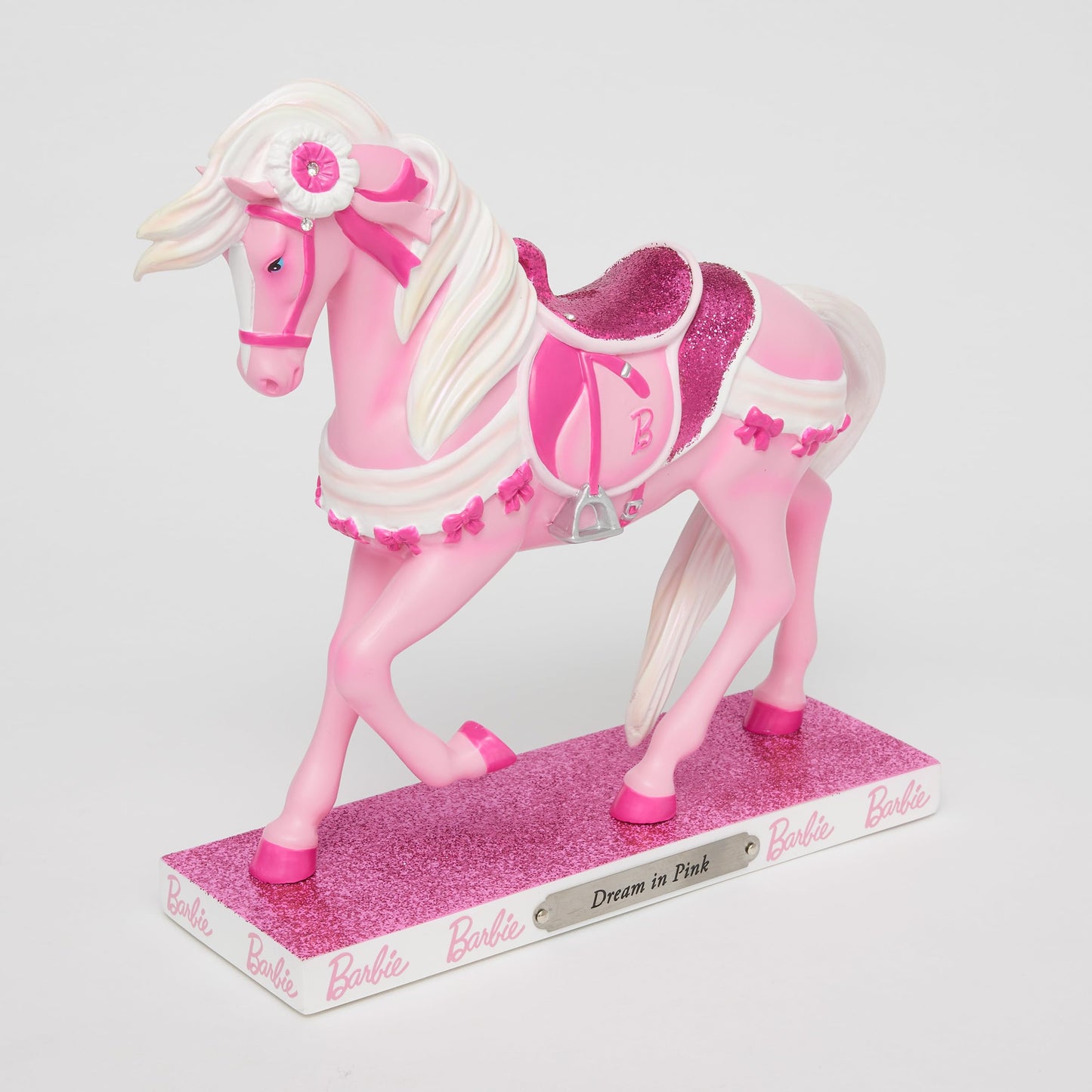 Enesco The Trail of Painted Ponies Barbie Dream in Pink Horse Figurine, 7.3 Inch, Multicolor