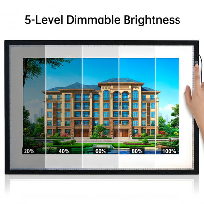 A1 Extra Large LED Light Pad (34.6"x23.6") - Upgraded Durable Tracing Light Box with 5-Level Brightness - Dot-Free Eye Protection Board for 5D Diamond Art Painting, Sketching, Drafting & Tracing