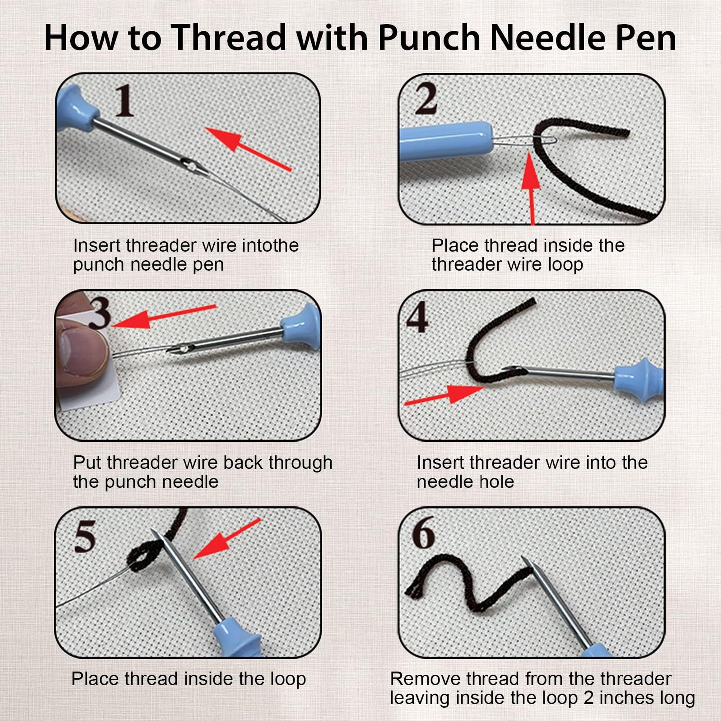 Nuberlic Punch Needle Kit for Beginners Cute Bee Pattern DIY Hoop Embroidery Punch Needle Starter Craft Set with Pre-Printed Fabric, Yarn, Frame & Tools Step-by-Step Introduction