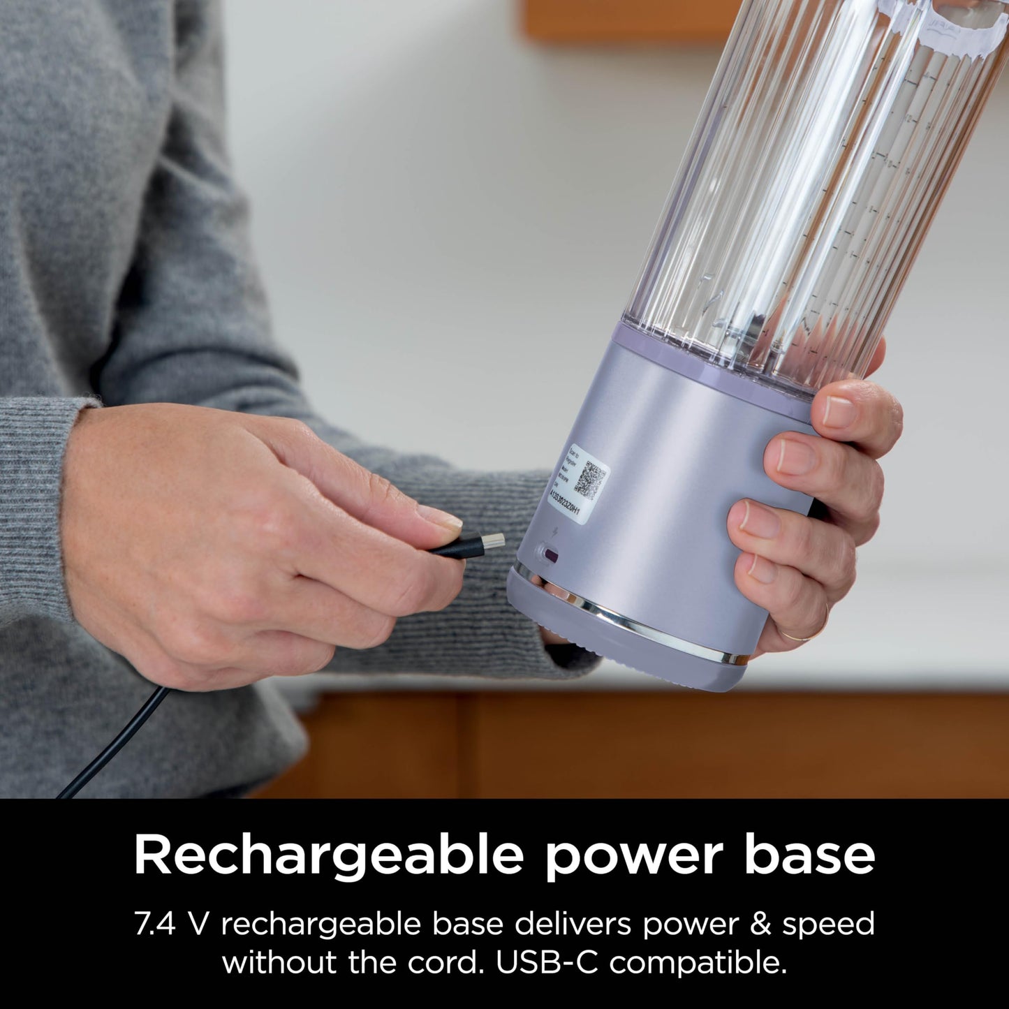 Ninja BC151BK Blast Portable Blender, Cordless, 18oz. Vessel, Personal Blender-for Shakes & Smoothies, BPA Free, Leakproof-Lid & Sip Spout, USB-C Rechargeable, Dishwasher Safe Parts, Black