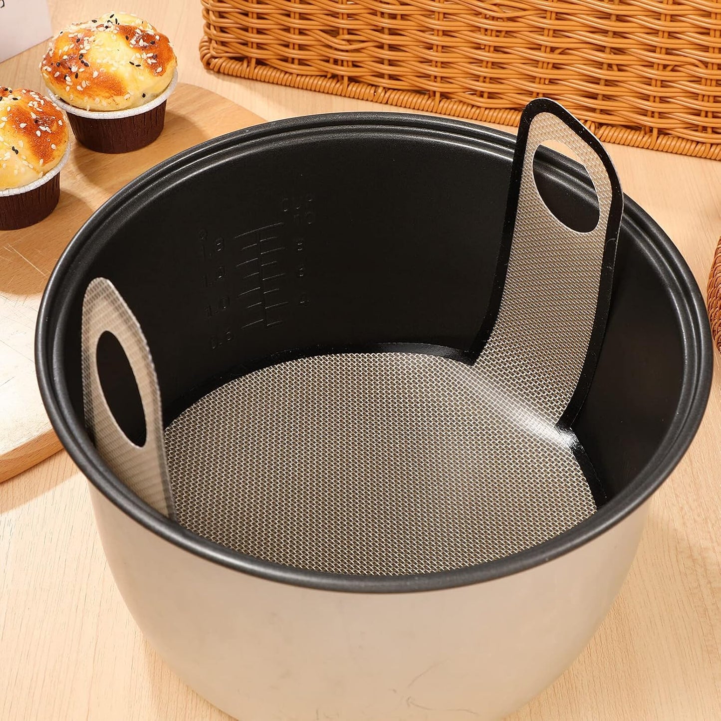 Glass Fiber Baking Mats for Oven, Non-Stick Dough Bread Sling Baking Mat with Long Handles for Transfer