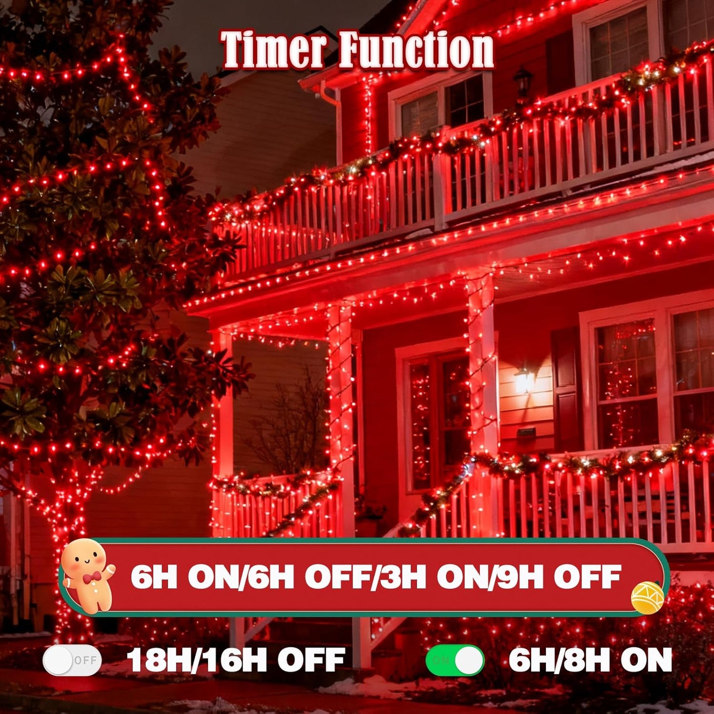 2026 88ft 240LED 12Modes, 7Voice Commands New Voice Control Smart Valentine String Lights Outdoor/Indoor | String